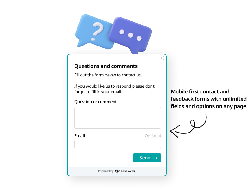 Customer contact form example
