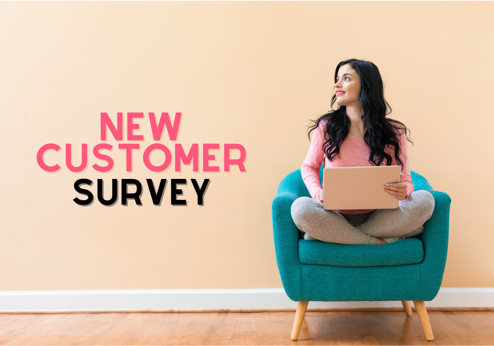 新規顧客調査　1人がけソファーに女性が座る　new customer survey