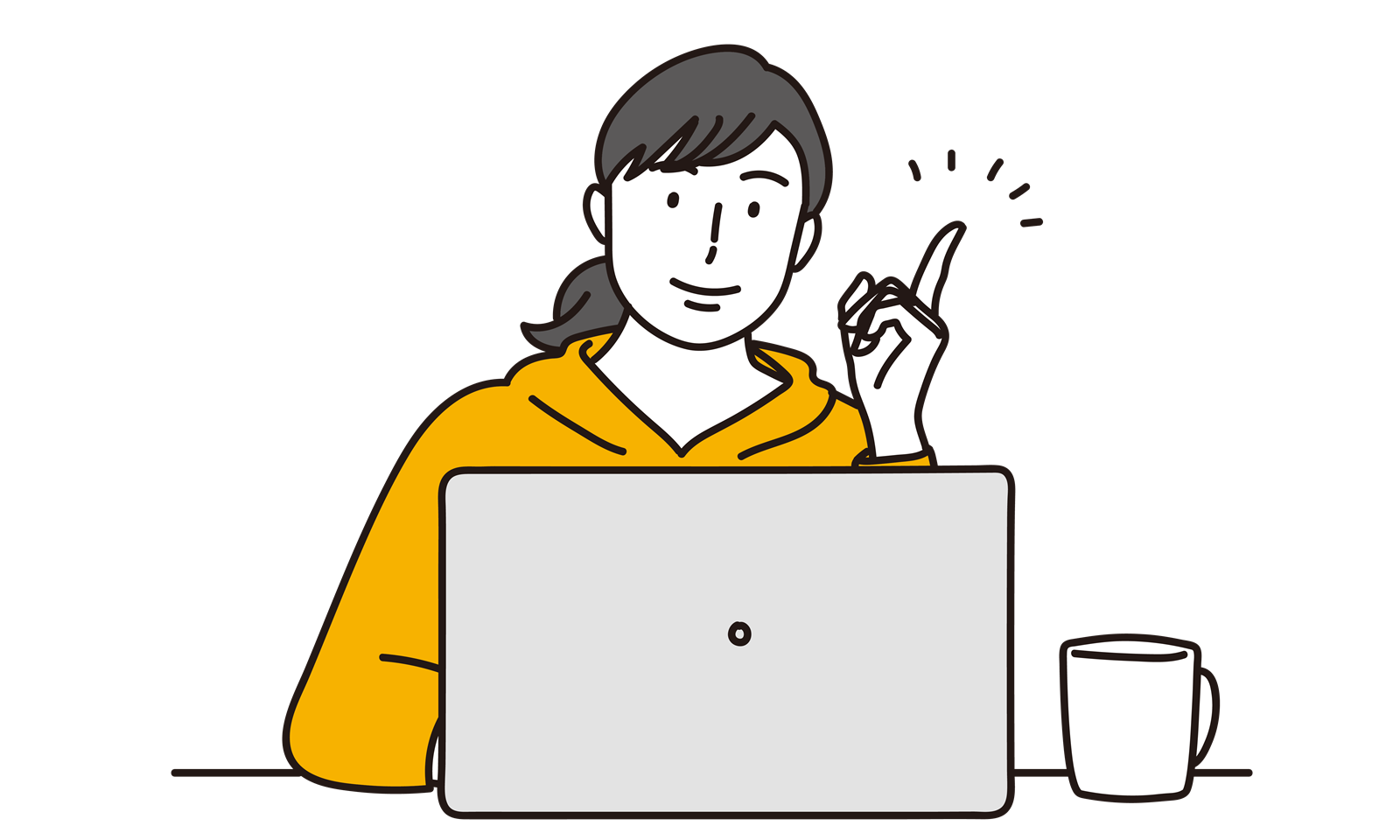 Webアンケートで回答率を向上させる方法　ノートパソコンでアンケートに答える女性